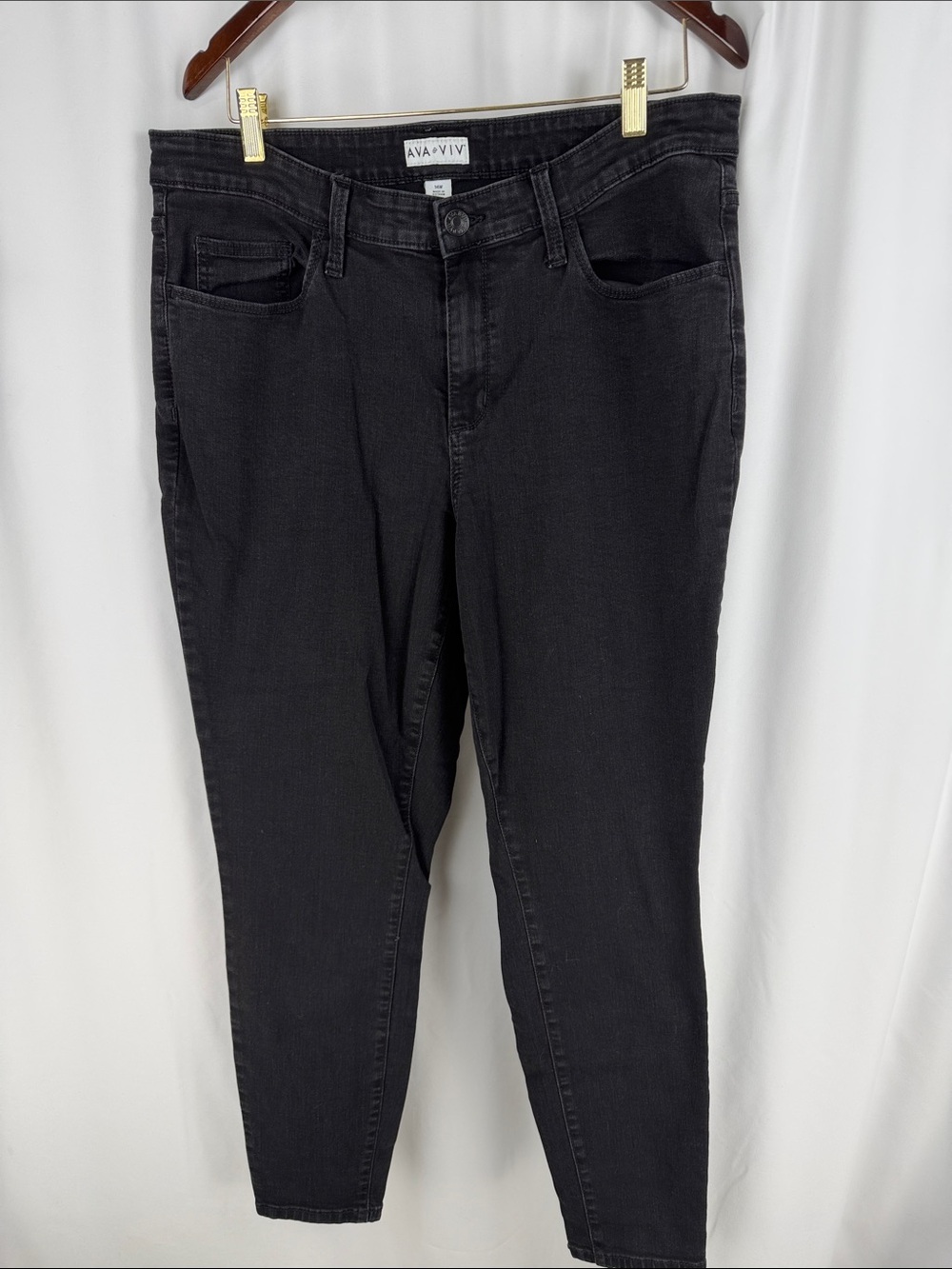 Ava & Viv Black High-Rise Skinny Jeans